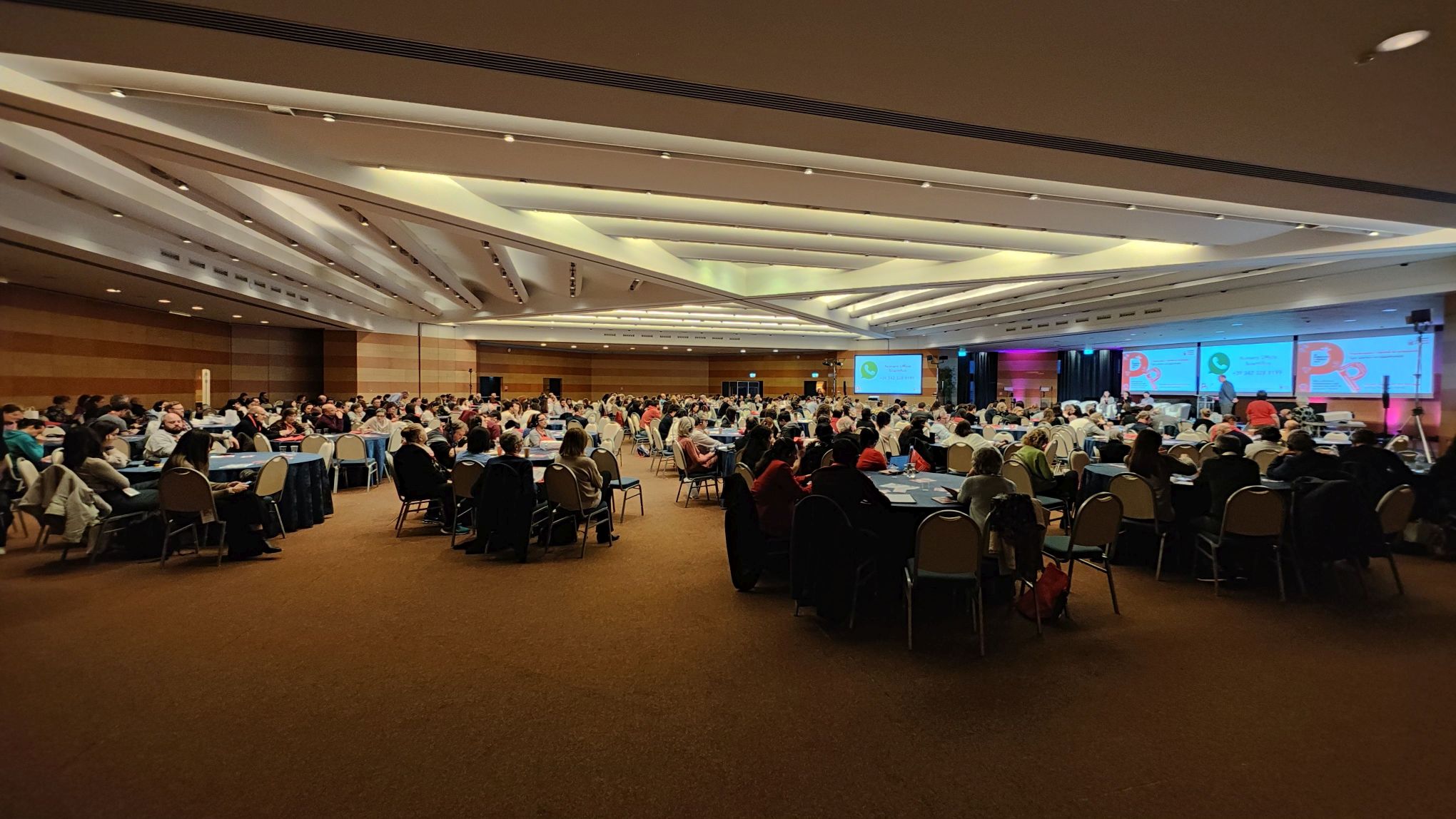 Engaging with patients, families and researchers during the three-day event.