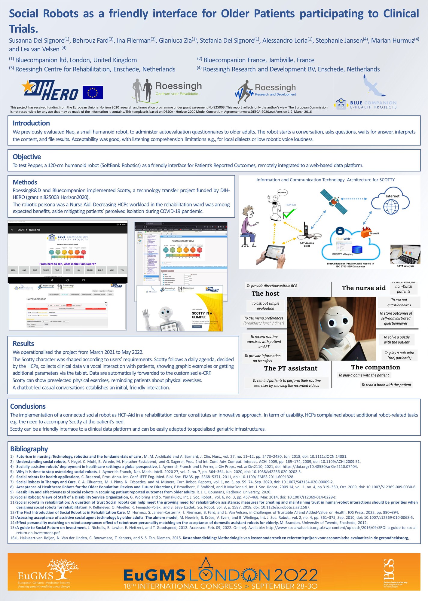 EUGMS 2022 London — Social Robots Oral Communication